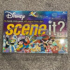 DISNEY Scene it? DVD Board Game 100% COMPLETE Metal Tokens First Edition